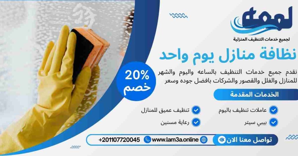 نظافة منازل يوم واحد